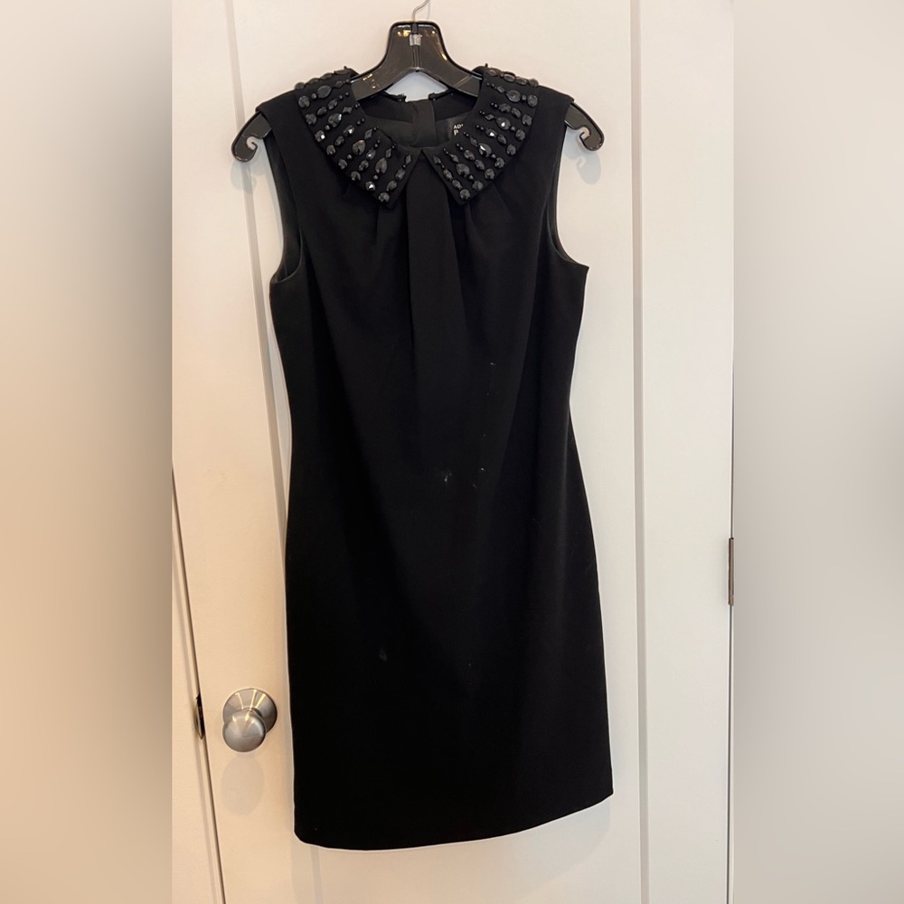 Adrianna Papell Peter Pan beaded color mini dress